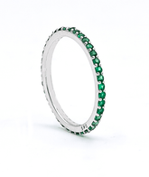 Inel Argint 925 Tennis Verde